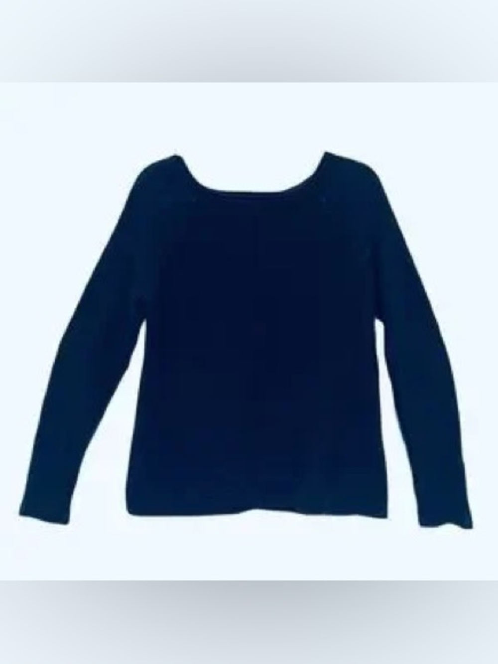 Chaps Women's Navy Blue Crew Neck Cotton Knit Sweater - SZ - L